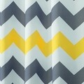 Perdea de dus Chevron, iDesign, 183x183 cm, poliester, gri/galben