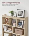 Biblioteca cu 8 compartimente Vasagle, 97.5x30x100 cm, PAL/MDF, maro deschis
