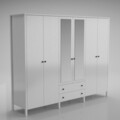 Dulap pentru haine, Cordelia, FRN-10011, Maro/Alb