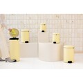 Cos de gunoi cu pedala, Brabantia, NewIcon Mellow Yellow, 3 L, 23.5x16.8x26.4 cm, otel, galben pastel