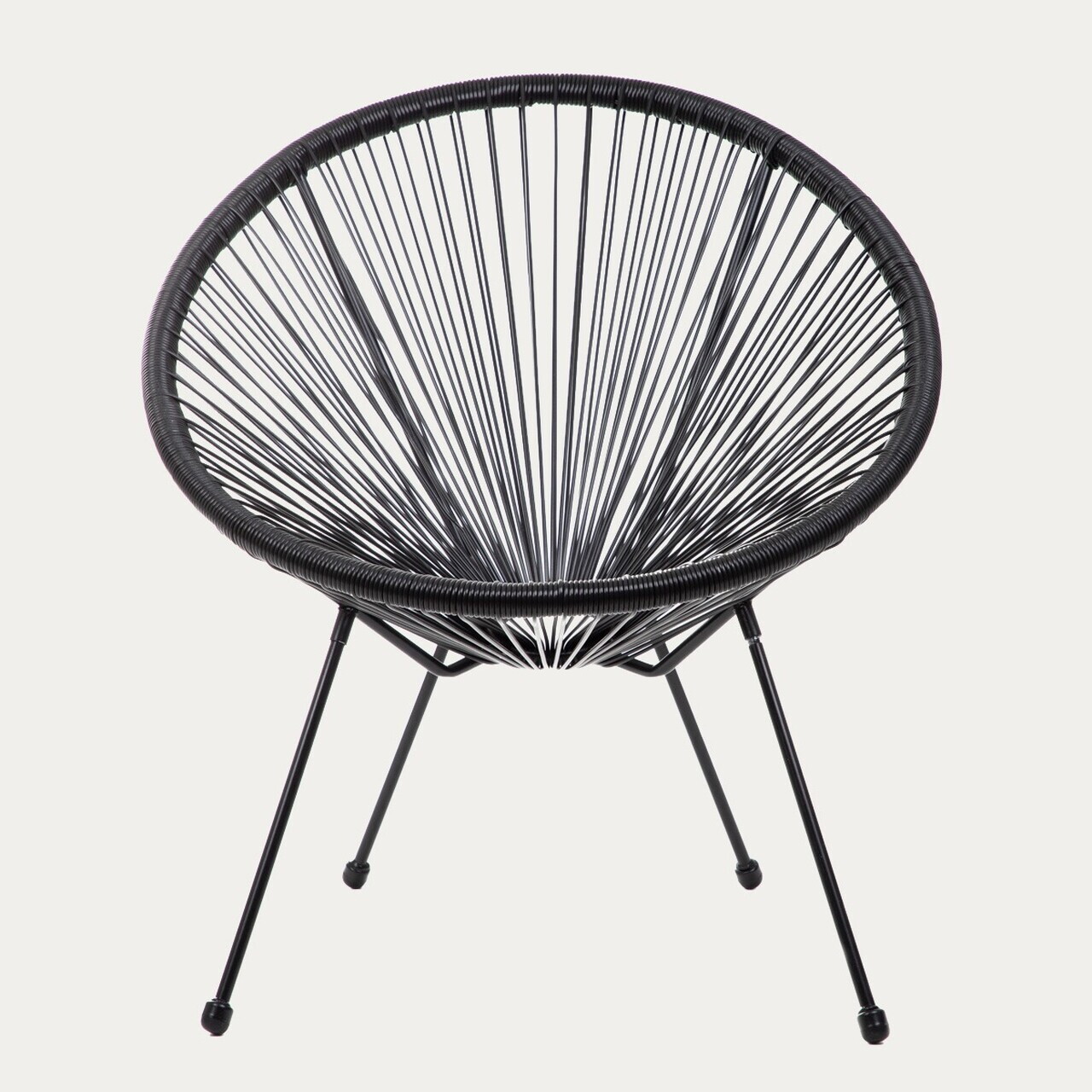 Set 2 scaune pentru terasa/gradina Acapulco Fiesta, Homla, 70x73x80 cm, metal/plastic, negru - view 4