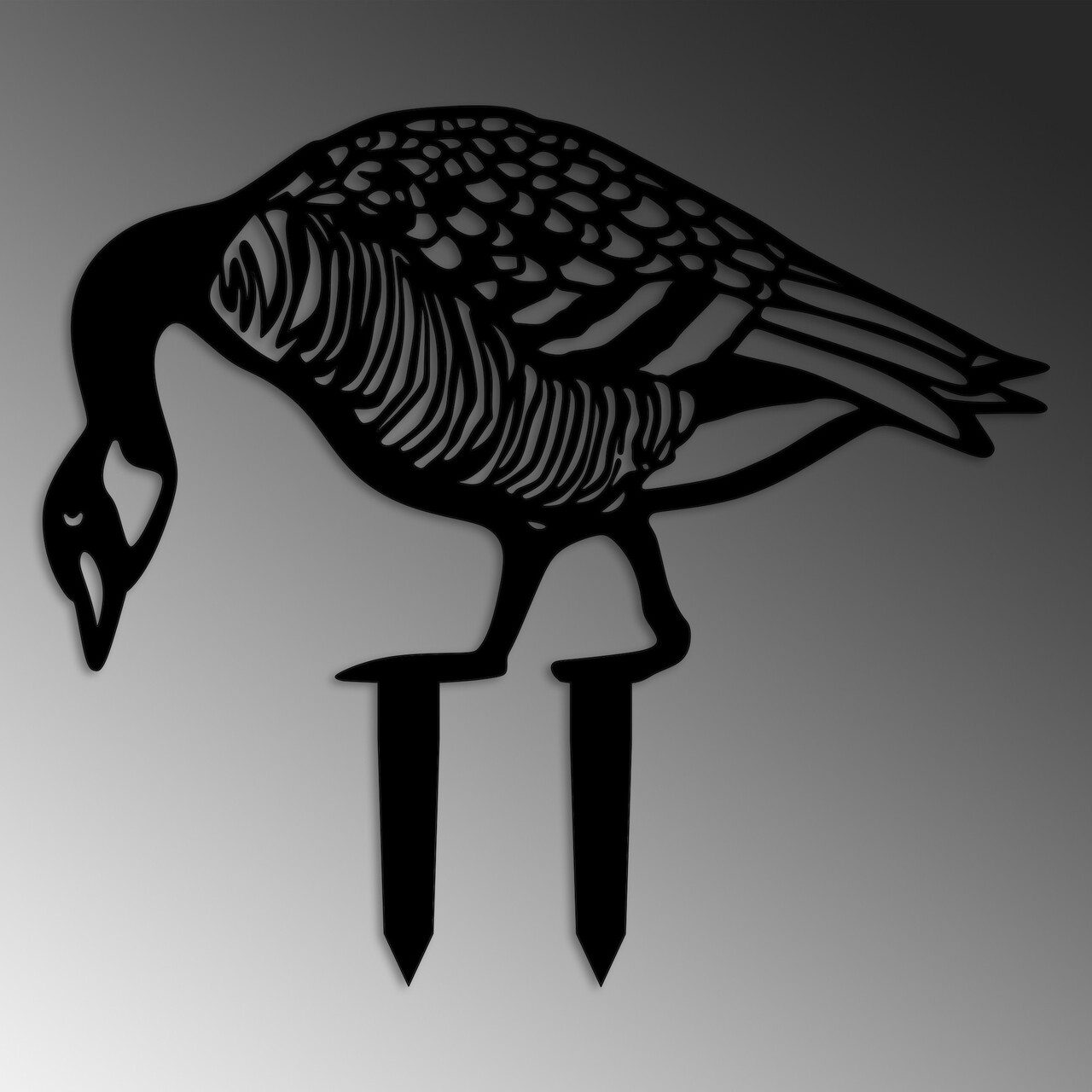 Obiect decorativ de grădină, Goose 02, 44x50 cm, Negru - view 5