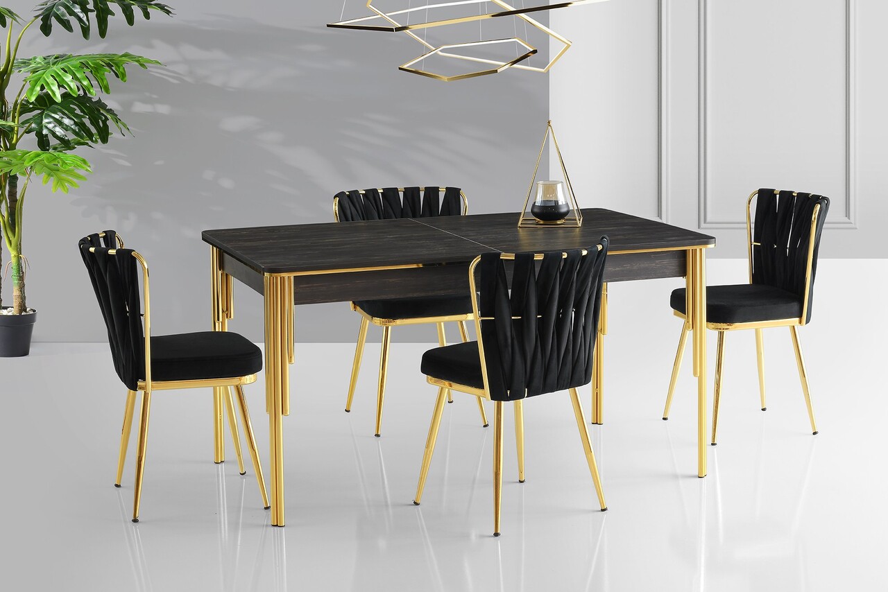Masa extensibila, Hanah Home, Damla, Negru - imagine 3