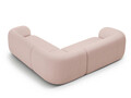 Coltar simetric 5 locuri, Kate, Micadoni, 252x252x76 cm, tesatura boucle, roz pudra