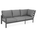 Set coltar si masuta pentru gradina/terasa Matzo, aluminiu, negru/gri