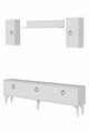 Comoda TV, Hanah Home, Demet, 180x41x30 cm, Alb
