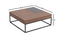 Masuta de cafea, Howard, Lena, 90x37x90 cm, Maro