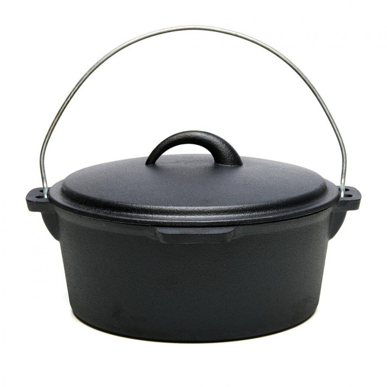 Ceaun cu capac Cooking by Heinner, 5.3L, 31x10 cm, fonta pura, negru — imaginea 6