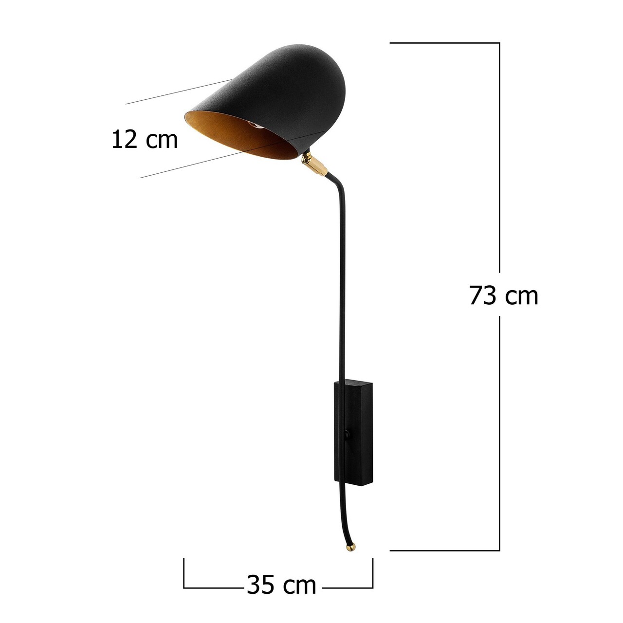 Aplica de perete, Opviq, 892OPV1244, Fier, Negru - 2 | YEO