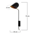 Aplica de perete, Opviq, 892OPV1244, Fier, Negru