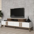 Comoda TV, Hommy Craft, Eylul, 168x39x51 cm, PAL, Alb