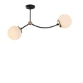 Lustra, Kromozom - 1011, Tatum, 72 x 15 x 36 cm, 2 x E27, 40W, alb/negru