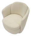 Fotoliu rotativ Torino Cream Swivel, Mauro Ferretti, 70x72x75 cm, fier/poliester, crem