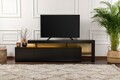 Comoda TV, Inarch, Beliz, Negru din lemn