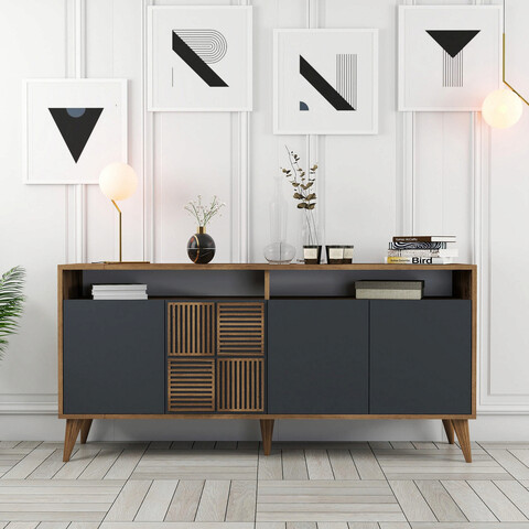 Consola, hommy craft, milan 160, 160x78x35 cm, nuc / antracit