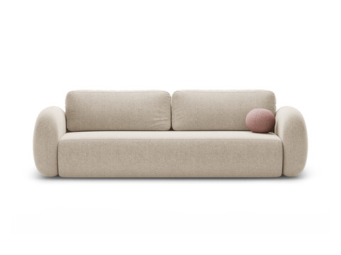 Canapea extensibila 3 locuri, Tonale, Cosmopolitan Design, 262x105x88 cm, tesatura chenille, bej inchis