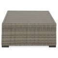 Set coltar si masuta, Cherry Point, L.230 l.218 H.80, aluminiu, gri