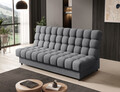 Canapea extensibila 3 locuri ELTAP, Clareta, 197x95x96 cm, lemn/poliester, gri inchis
