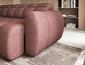 Coltar extensibil stanga 4 locuri ELTAP, LT-24PAO, Falconn, 258x208x107 cm, lemn/poliester, roz inchis