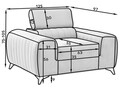 Fotoliu, ELTAP, AR-LAU-35LU, Laurence, 125x97x105 cm, lemn/poliester, verde inchis