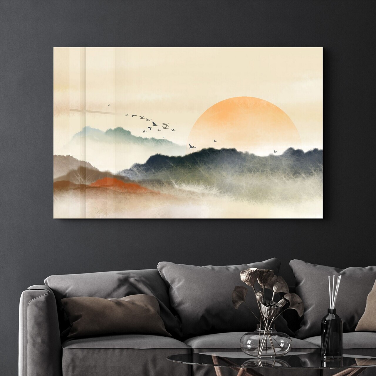 Tablou decorativ, CAM-5063, Dimensiuni: 70 x 110 cm, Multicolor