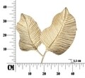 Platou decorativ Double Leaf, Mauro Ferretti, 39x38x3 cm, fier, auriu