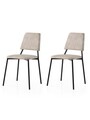Set scaune 2 piese, Nmobb, Lıma, Negru / Ecru
