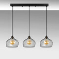 Lustra, Fulgor, 942FLG1179, Metal, Negru/Maro antic