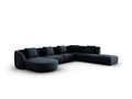 Coltar panoramic dreapta 6 locuri, Tulum, Cosmopolitan Design, 330x255x70 cm, tesatura chenille, albastru regal