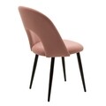 Scaun Jonah, Pakoworld, 55x57x85 cm, metal/catifea, roz