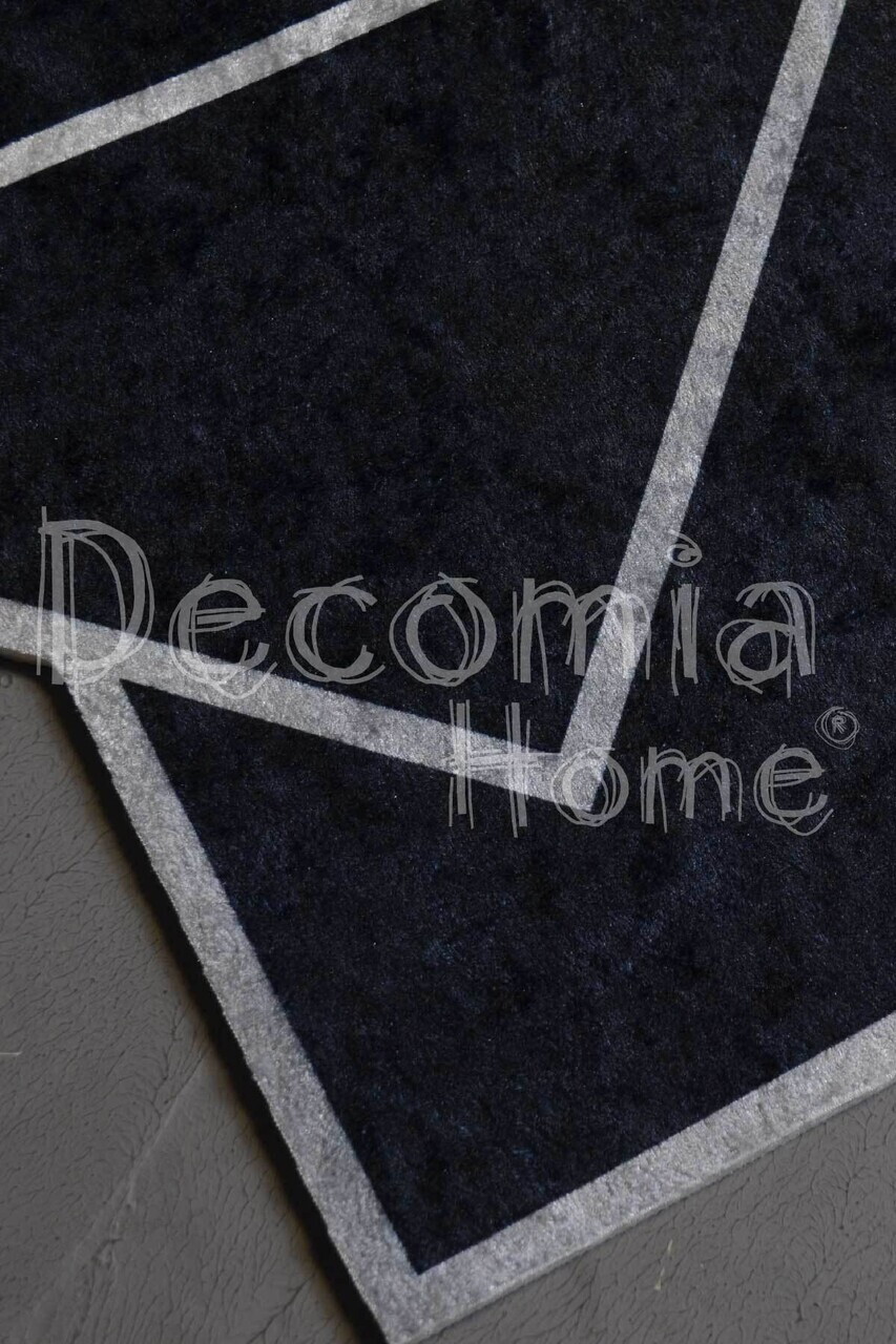 Covor, Yuvarlak-000004-003, 140x140 cm, Poliester, Negru — imaginea 2