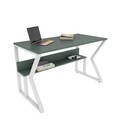 Birou, Zena Home, Wake, 120x72.8x60 cm, PAL, Verde/Alb