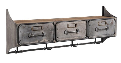 Raft de perete store, bizzotto, 83 x 20 x 30.7 cm, otel/lemn de pin