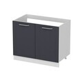 Dulap pentru bucatarie, Hanah Home, Minar, 100x87x58 cm, Alb / Antracit