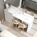 Masa de bucatarie, Hanah Home, 2784, 160x85x60 cm, PAL MELAMINAT, Alb
