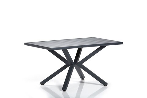 Masa pentru gradina Sydney Bahce Masası-1, Clara, 150×90 cm cm, gri/negru Clara
