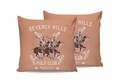 Set 2 fete de perna, 60x60 cm, 100% bumbac ranforce, Beverly Hills Polo Club, BHPC 031, roz somon