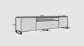 Comoda TV ADRK, Noemi, 200x41x53 cm, PAL melaminat/MDF, negru