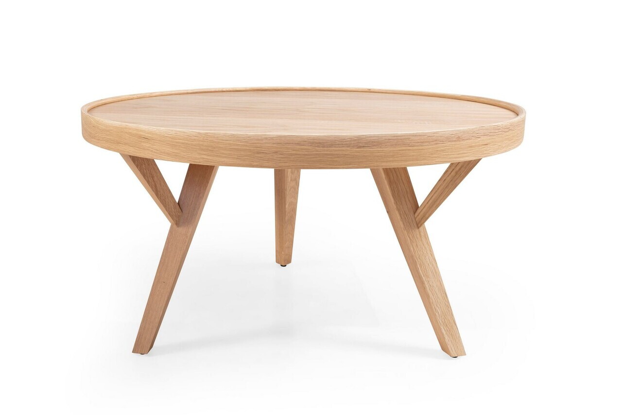 Masuta de cafea, Hanah Home, Nova 80, 80x44x80 cm, LEMN MASIV DE STEJAR, Stejar — imaginea 5
