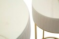 Set 2 masute inalte Wedding, Mauro Ferretti, 50x90 cm, 40x70 cm, lemn de pin/MDF/metal, crem/auriu