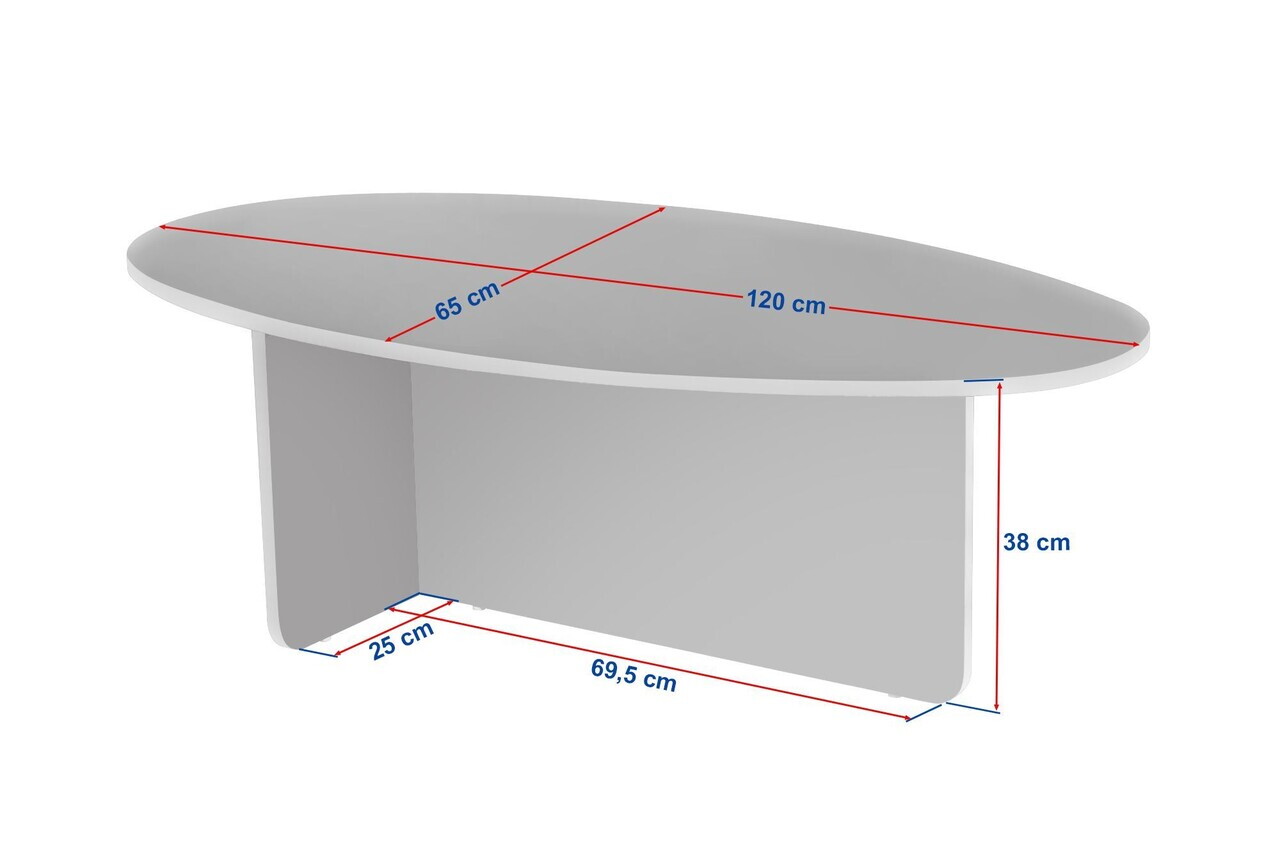 Masuta de cafea, Hanah Home, Orba, 120x40x65 cm, PAL, Travertin / Nuc Venezia — imaginea 9