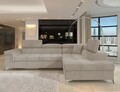 Coltar extensibil dreapta 4 locuri ELTAP, RT-18TOU, Eridano, 275x202x88 cm, lemn/poliester, bej inchis