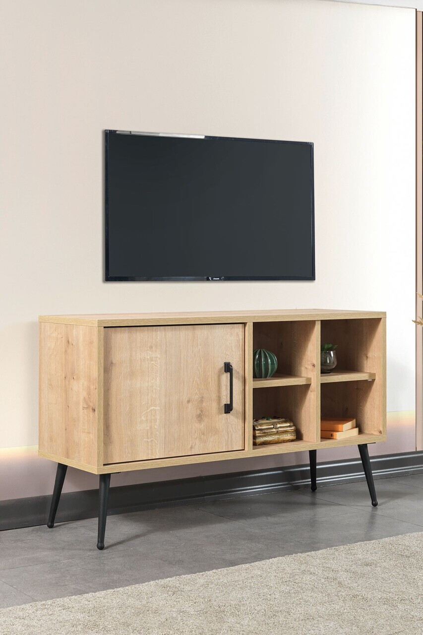 Comoda TV, Hanah Home, Şile 3108, 100x60x35 cm, PAL, Maro — imaginea 4