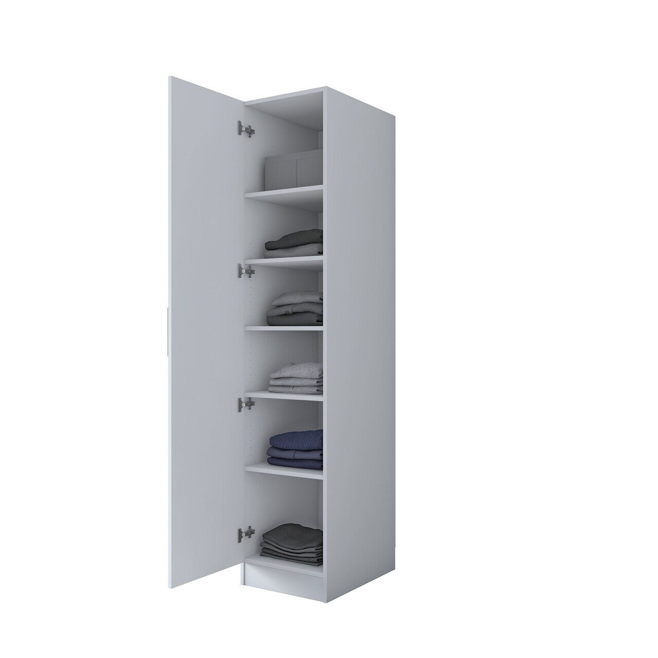 Dulap pentru haine, Hanah Home, BA182, 45x210x57.5 cm, PAL melaminat, Alb - view 6