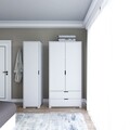 Dulap pentru haine, Miwood, Duru 1600-020, Alb