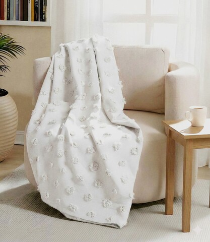 Cuvertura de pat, L'essentiel Maison, Hayal, Alb