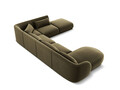 Coltar panoramic dreapta 6 locuri, Tulum, Cosmopolitan Design, 330x255x70 cm, catifea, verde