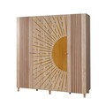 Dulap pentru haine, Vella, Loni 4 -971, 180x192x52 cm, PAL, Sonomo