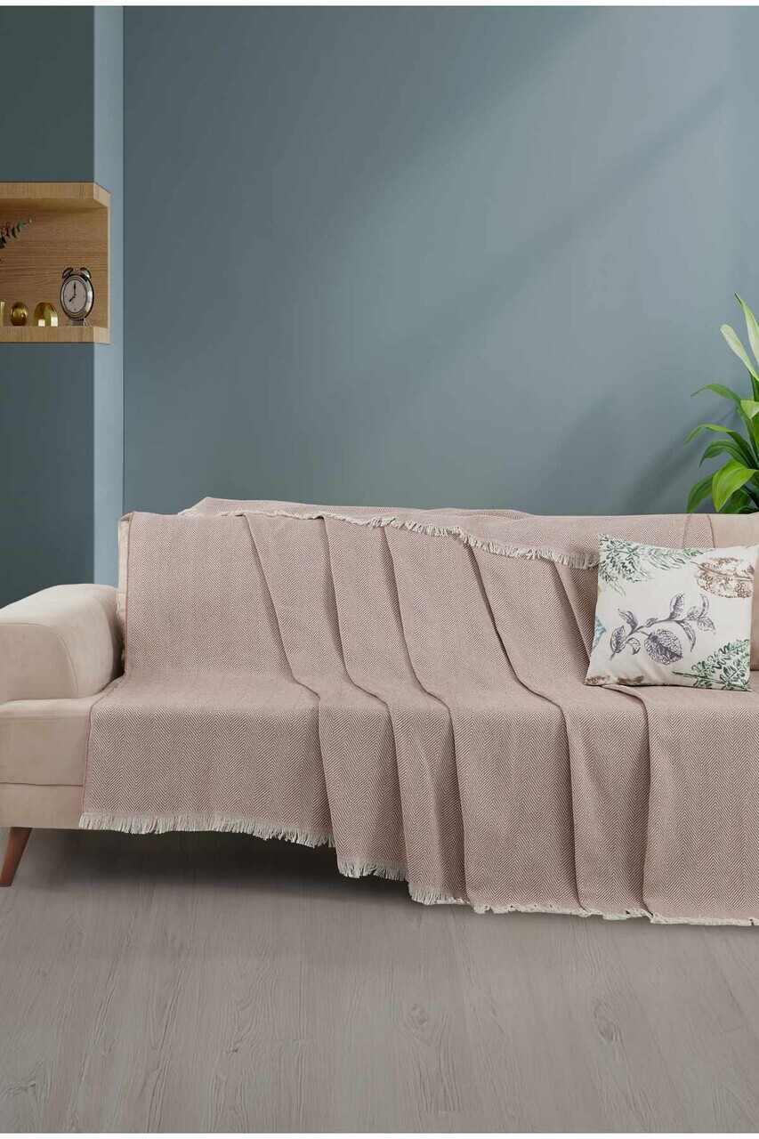 Cuvertura de pat, L'essentiel Maison, 2M Baglamasiz, Bumbac, Bej — imaginea 2