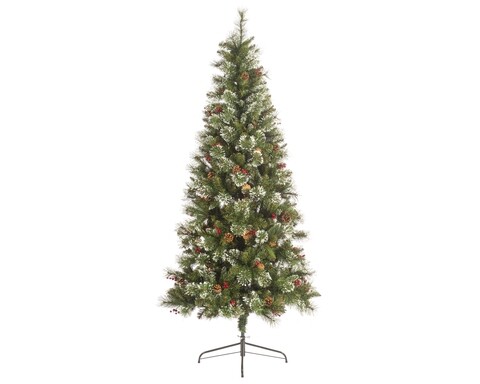 Brad Pine snowy, Decoris, 88x150 cm, verde/alb